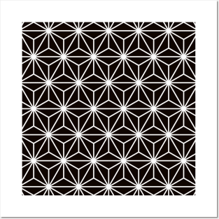 Art Deco Pattern No 57 - Black and White - Geometric Pattern Posters and Art